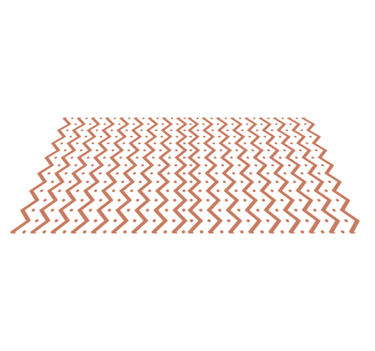 Zigzag and Dots geometric rug - TenStickers