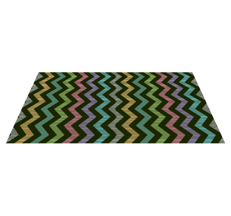 Colorful Zigzag Pattern stripes rug - TenStickers