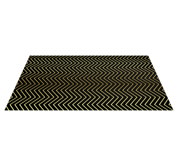 Chevron golden motif geometric rug - TenStickers