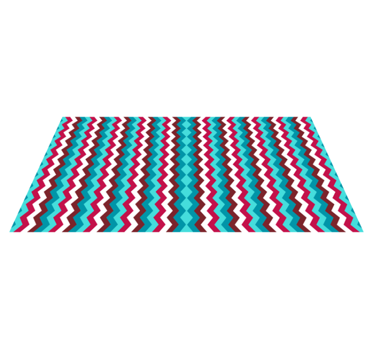 Zigzag Wave Pattern geometric rug - TenStickers
