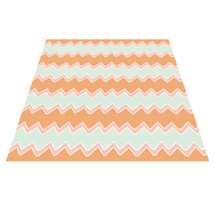 Beige and blue zigzag pattern geometric rug - TenStickers