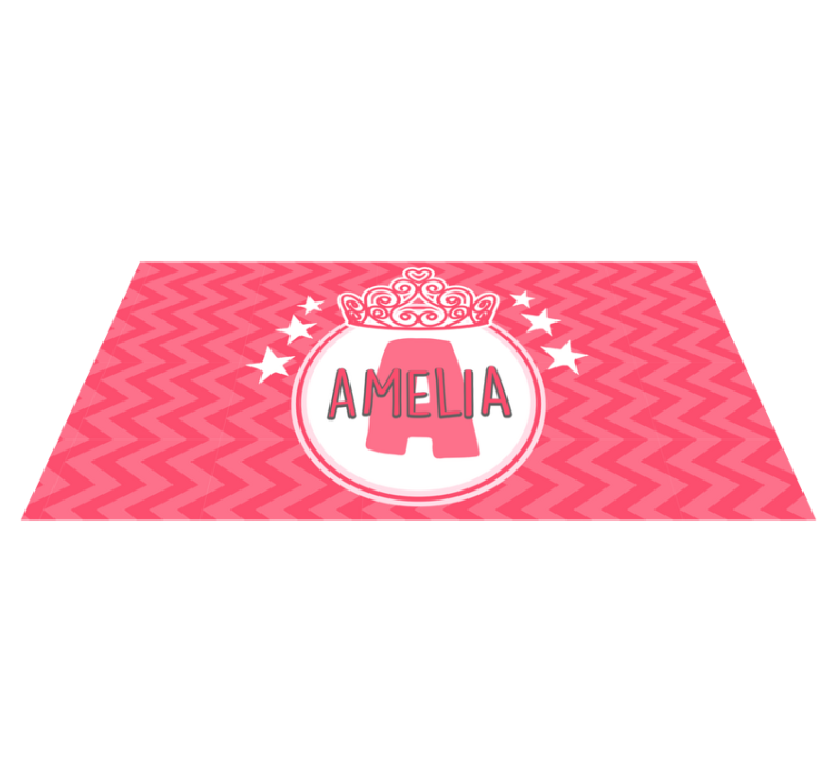 Princess name emblem kids rug - TenStickers