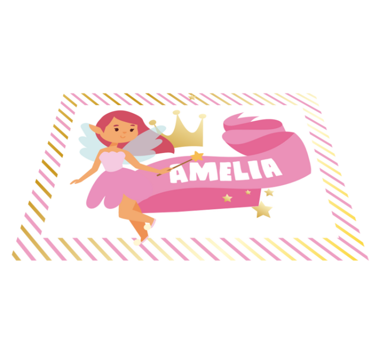 Custom fairy princess kids rug - TenStickers
