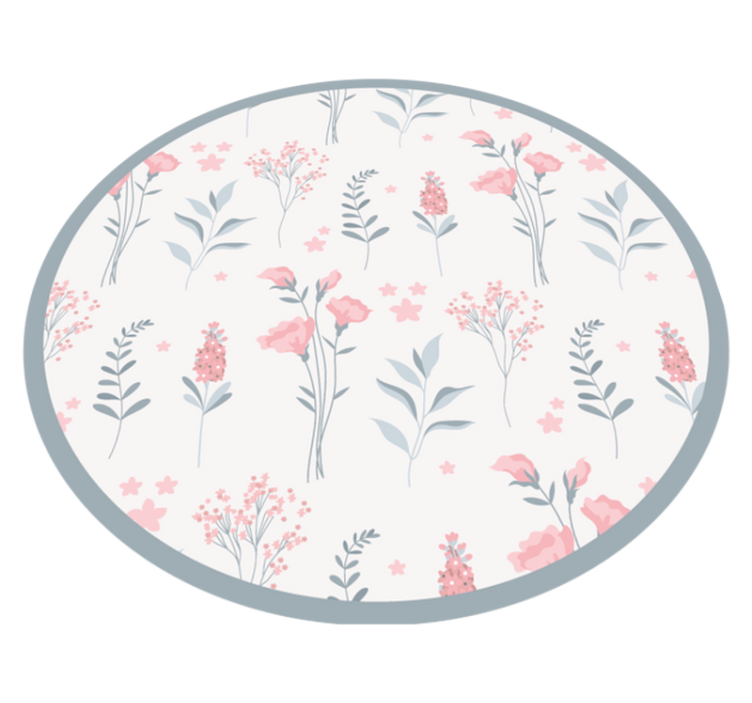 Blossoming elegant pattern floral rug - TenStickers