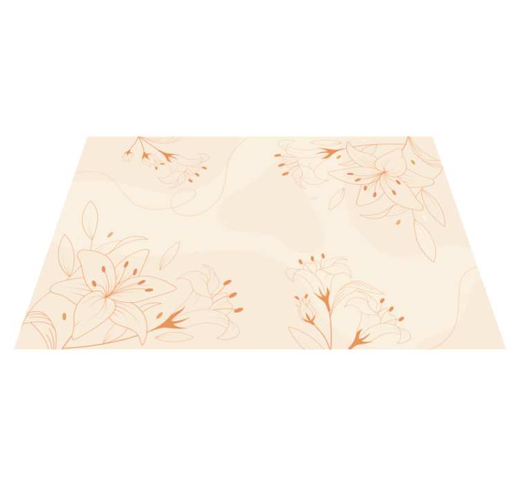 Elegant Botanical Component floral rug - TenStickers