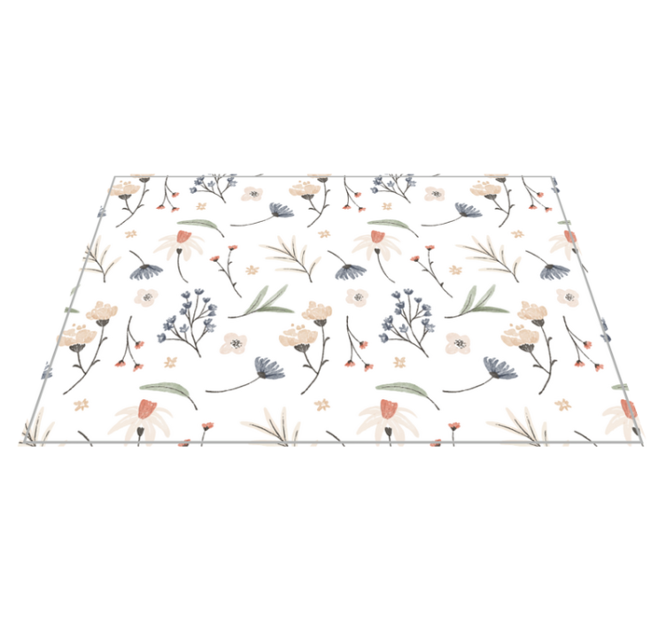 Floral Botanical Element living room rug - TenStickers