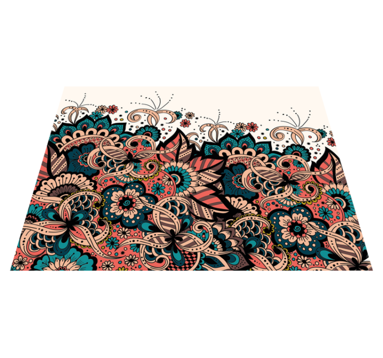ornament arabic floral style floral rug - TenStickers