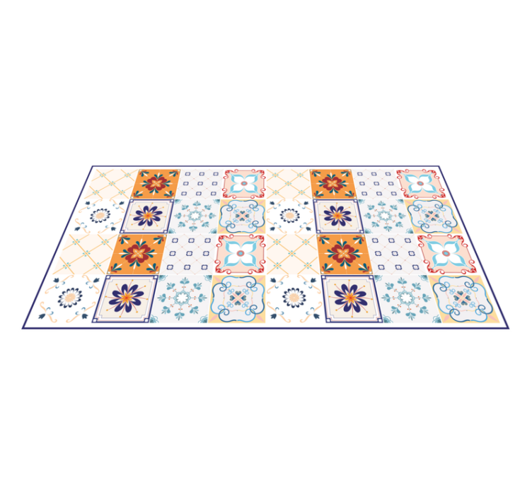 Colorful Ceramic Patterns tile carpet - TenStickers
