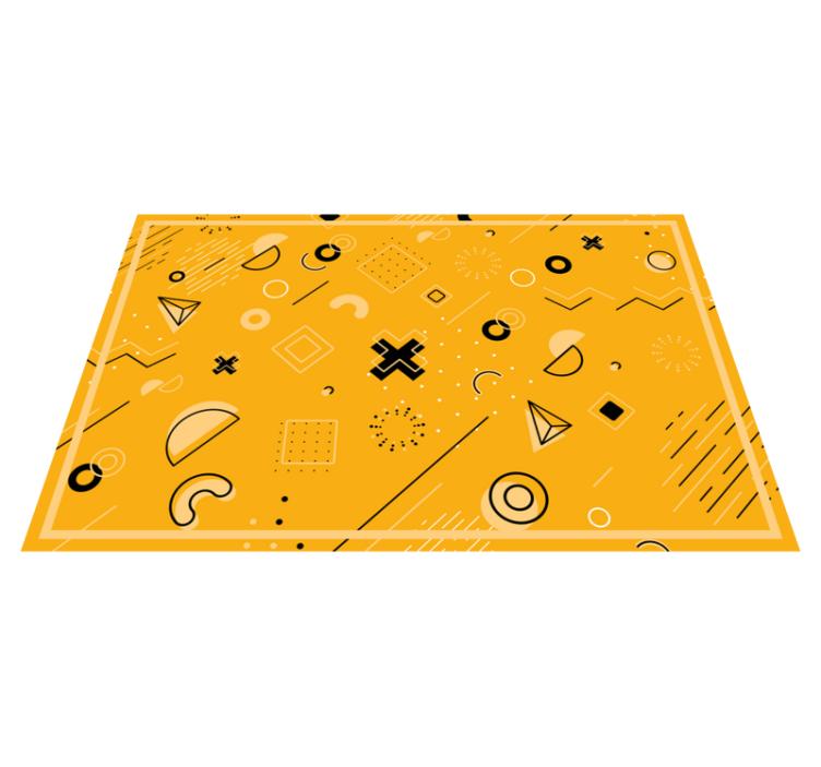 Abstract shapes pattern geometric rug - TenStickers