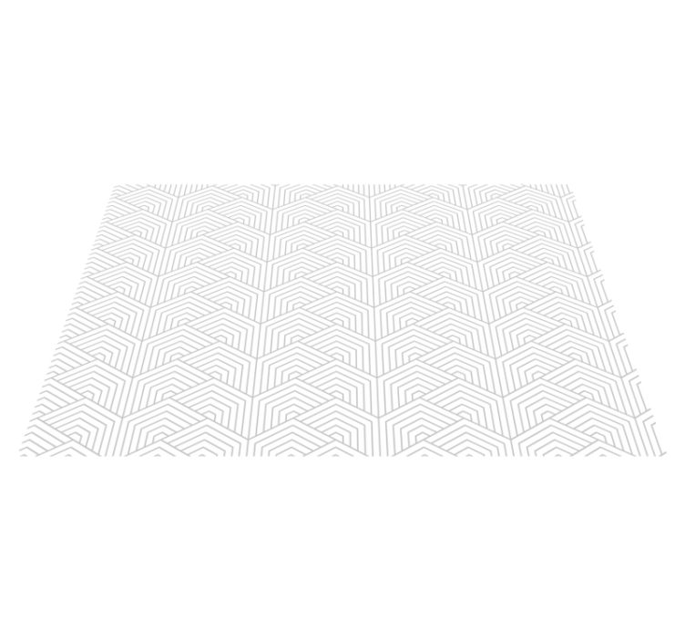 Grey hexagon pattern geometric rug - TenStickers