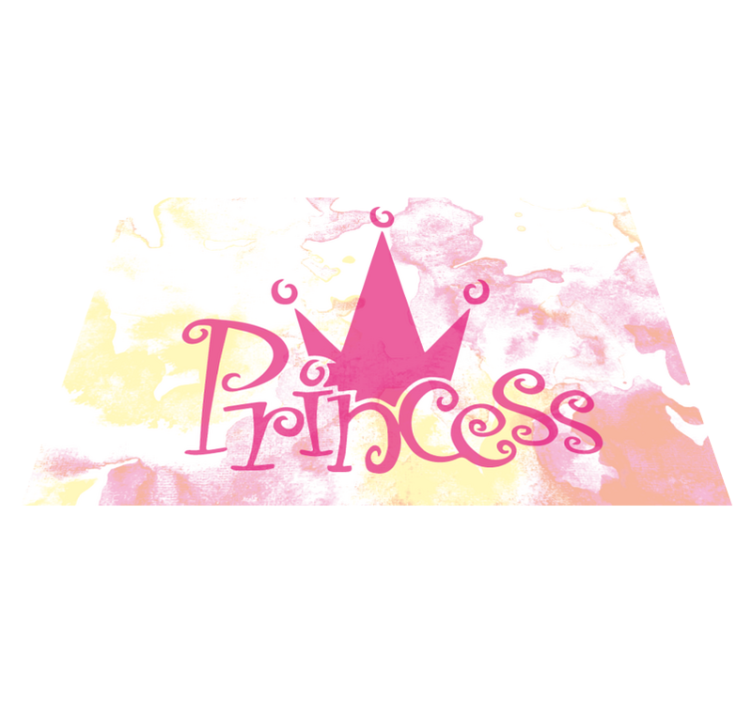 Princess Crown Theme nursery rug - TenStickers