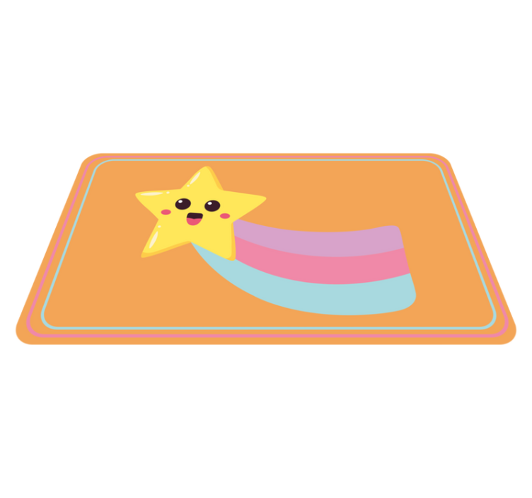 Smiling Star Rainbow kids carpet - TenStickers