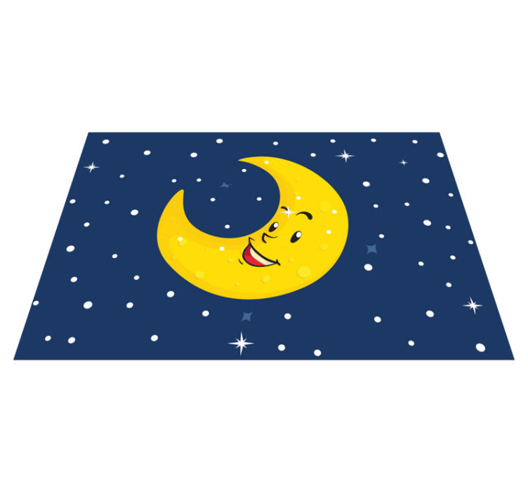 Happy Moon Smiling nursery rug - TenStickers