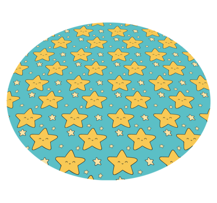 Cheerful Star Pattern kids rug - TenStickers