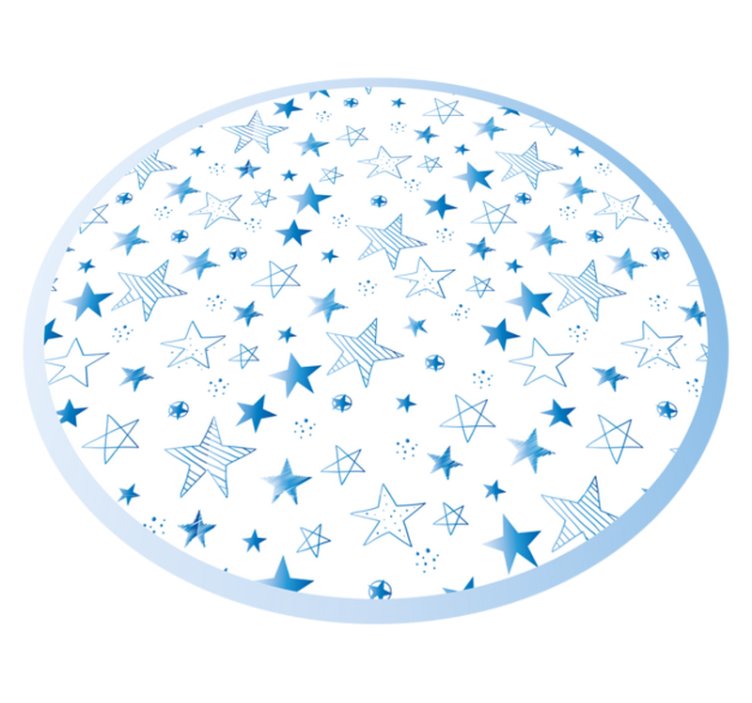 Starry Blue Pattern nursery rug - TenStickers