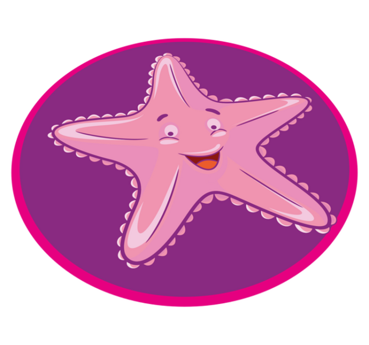 Cute Starfish Character kids carpet - TenStickers