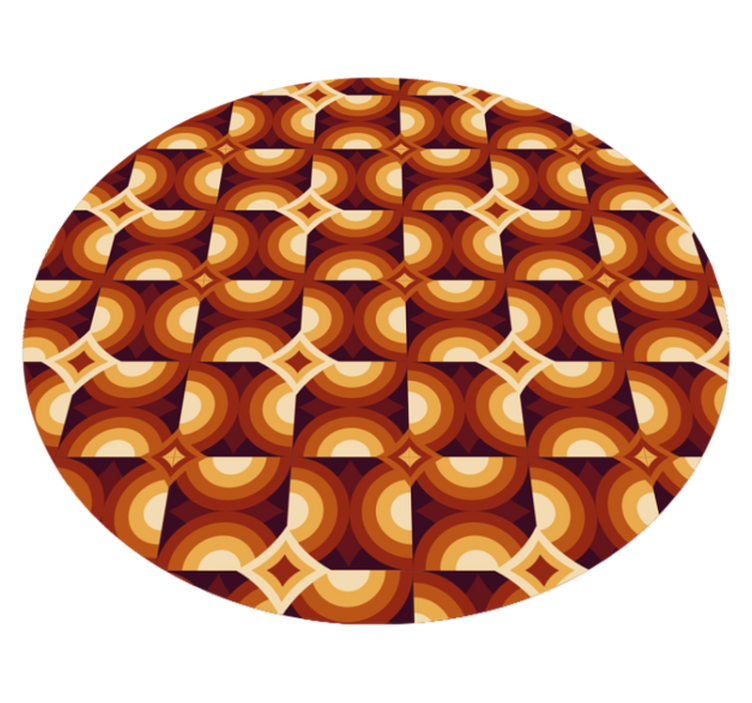 Vibrant Circle Pattern geometric rug - TenStickers