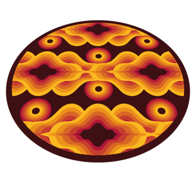 Vintage Spiral Motif mosaic rug - TenStickers