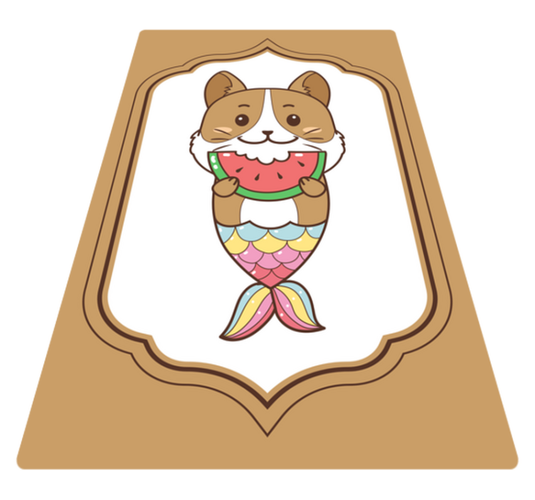 Cute Mermaid Character animal mat - TenStickers