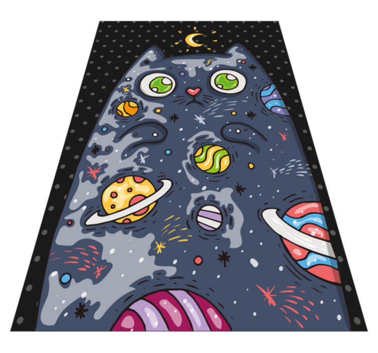 Cosmic Cat Adventure kids rug - TenStickers