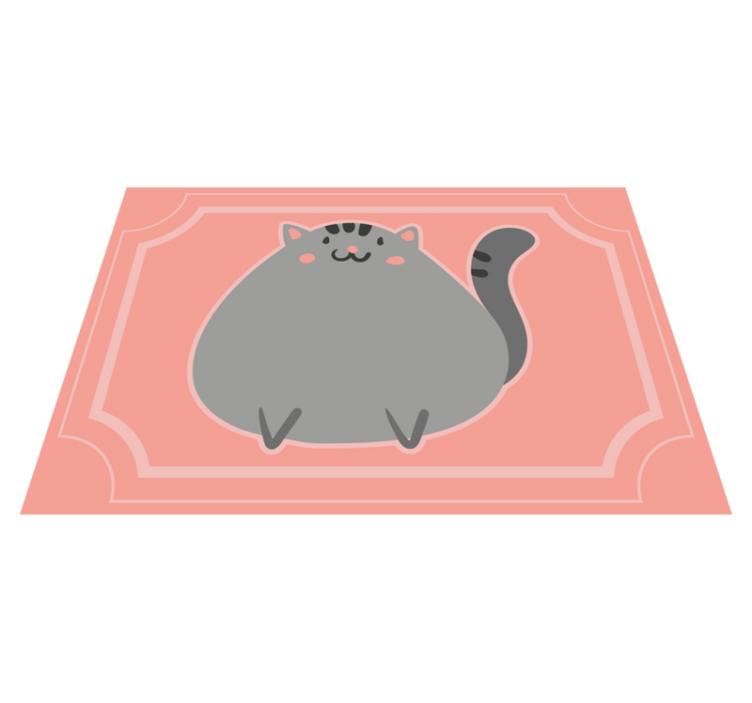 Adorable Feline Artwork kids rug - TenStickers