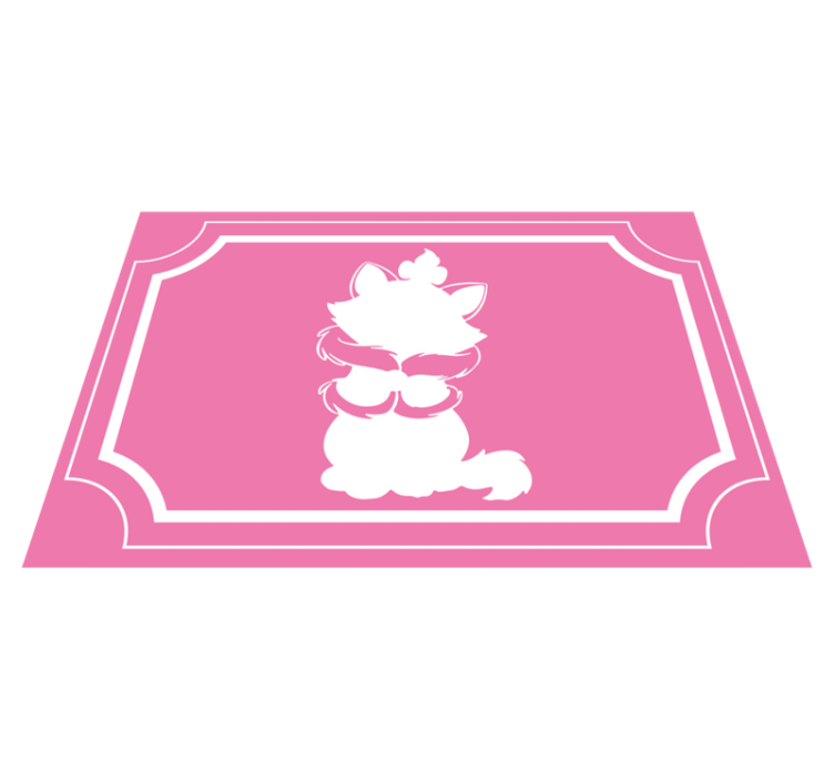 Cute Cat Silhouette kids rug - TenStickers