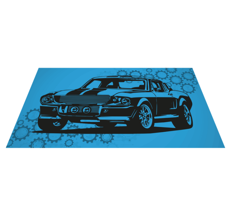 Timeless Automobile Depiction kids rug - TenStickers