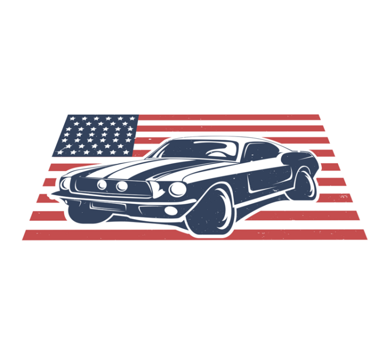 American Legend Muscle Car living room rug - TenStickers