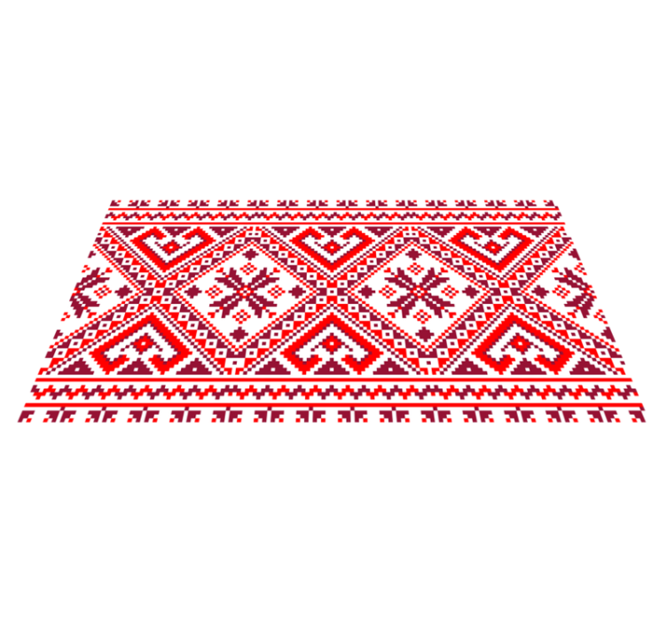 Vibrant geometric arrangement ethnic rug - TenStickers