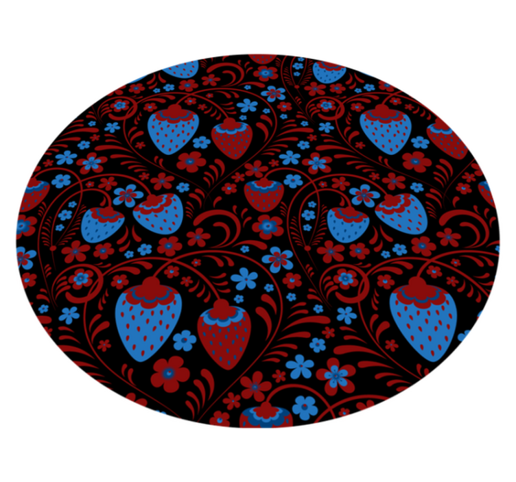 Strawberry Floral Arrangement kitchen mat - TenStickers