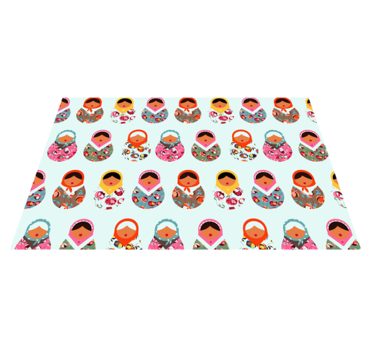 Vibrant Matryoshka Dolls ethnic rug - TenStickers