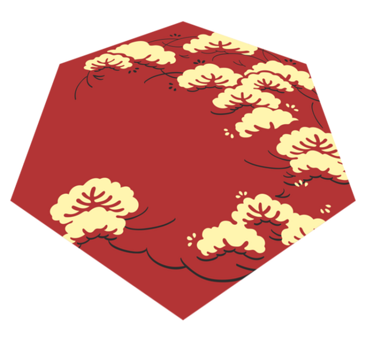 Floral rug with cloud floral design - TenStickers