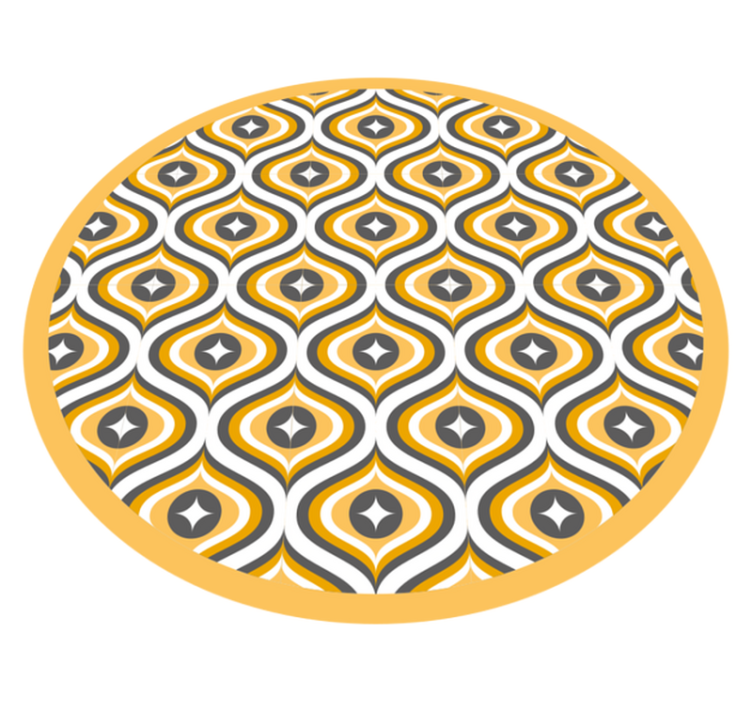Curvy Jewel Pattern geometric rug - TenStickers
