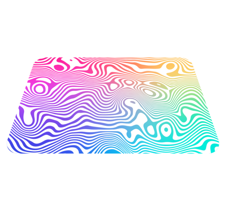 Lively Wave Elements stripes rug - TenStickers