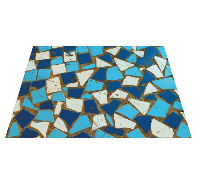 Mosaic rug in mosaic tile designs - TenStickers