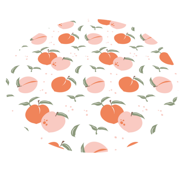 Peaches emojis pattern kitchen floor tiles - TenStickers