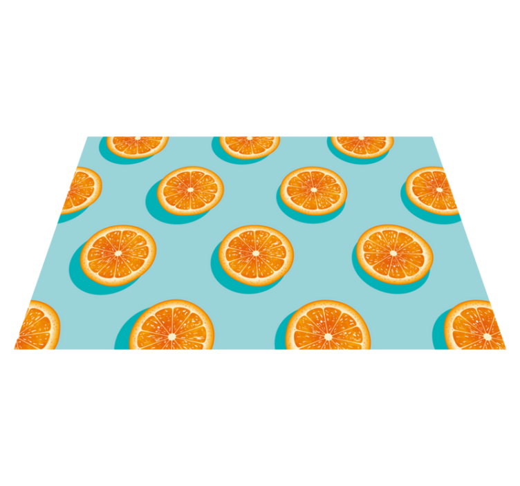 Citrus slice motif kitchen mat - TenStickers
