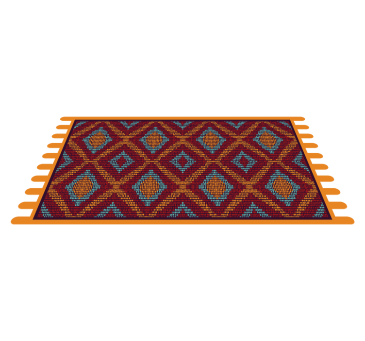 Vibrant Geometric Pattern ethnic rug - TenStickers