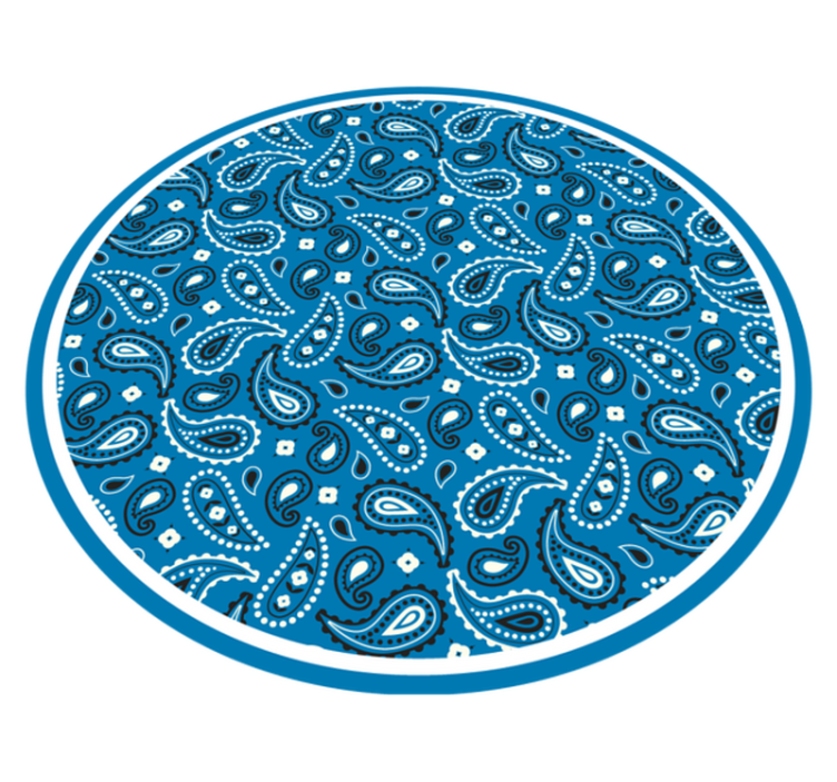 Blue printed Paisley ethnic rug - TenStickers