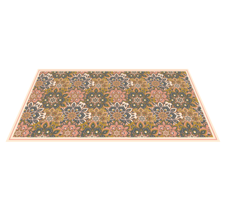 Botanical Emblem Sophistication mandala rug - TenStickers
