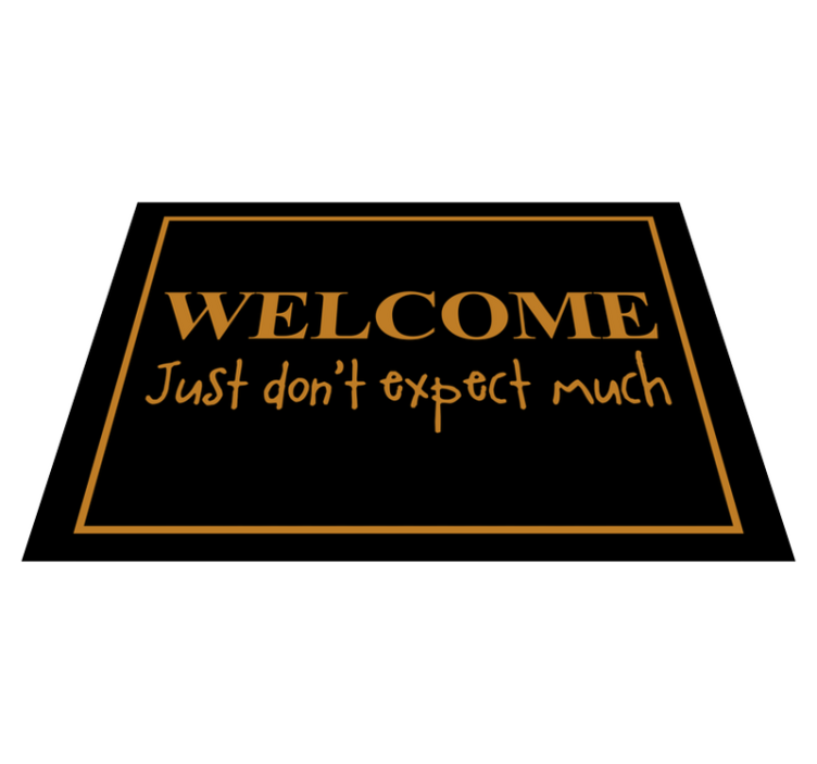 Sarcastic Welcome quote rug - TenStickers