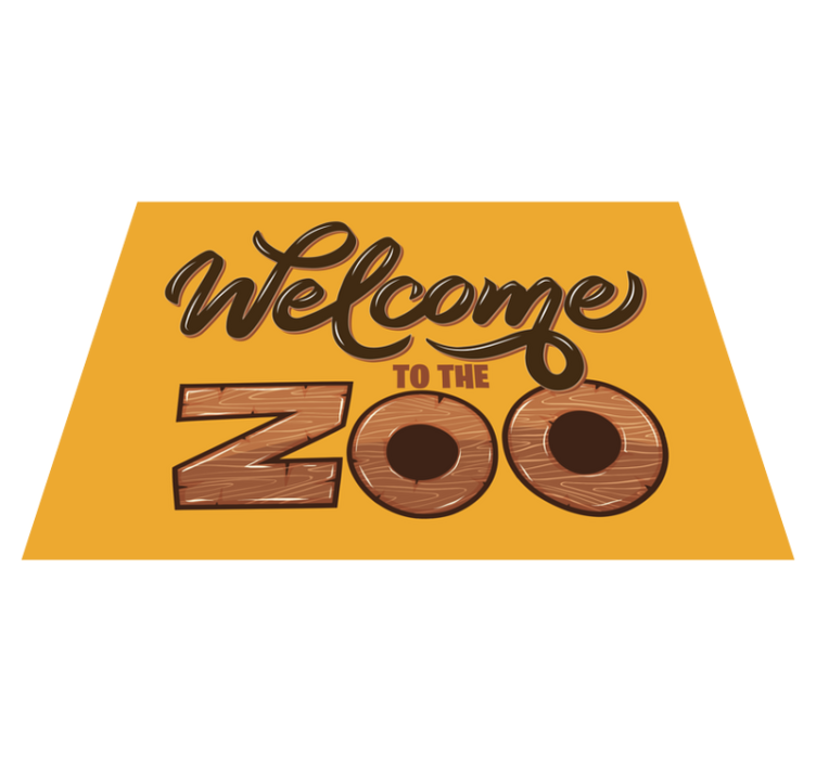 Welcome To Zoo custom floor mat - TenStickers