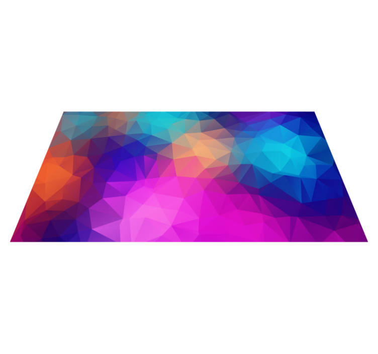 Colorful Fusion geometric rug - TenStickers