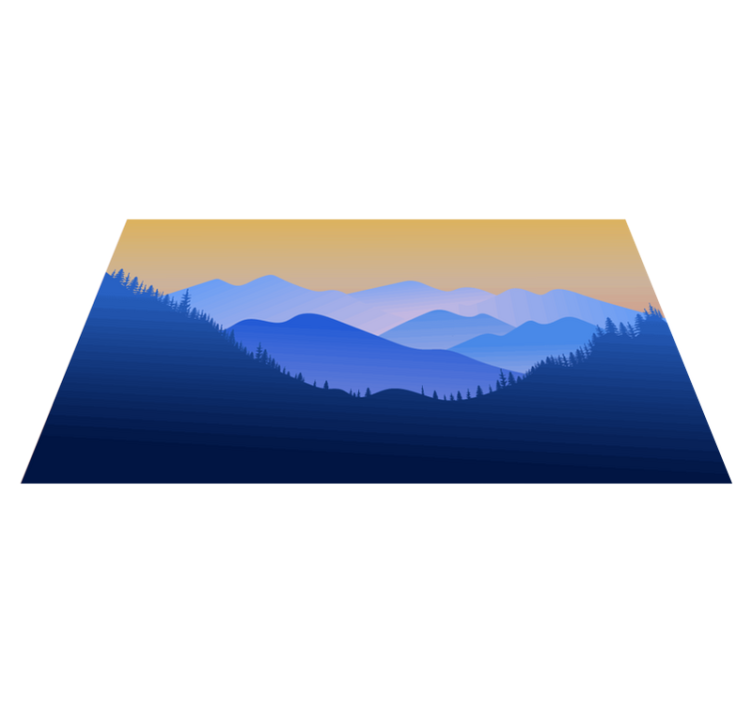 Mountainous Horizon nature rug - TenStickers