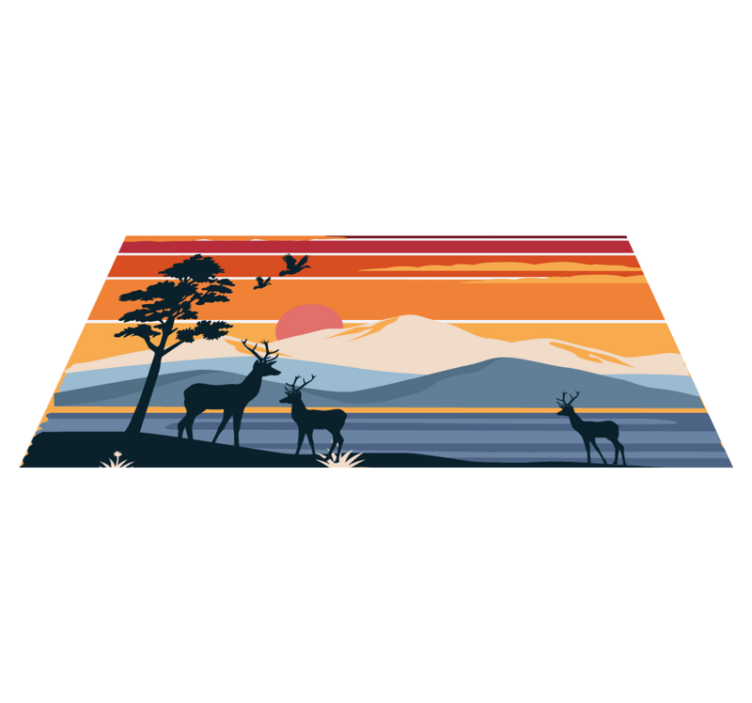 Sunset Wilderness Scene nature rug - TenStickers