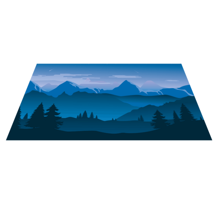 Mountain View Scene nature rug - TenStickers