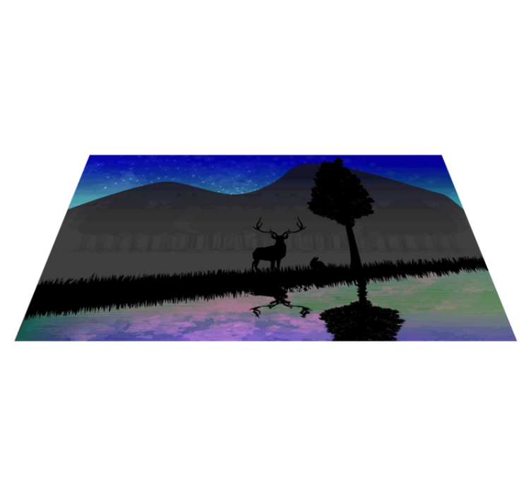 Scenic Silhouette View nature rug - TenStickers