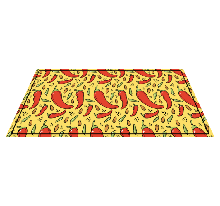 Spicy Pepper Pattern kitchen mat - TenStickers