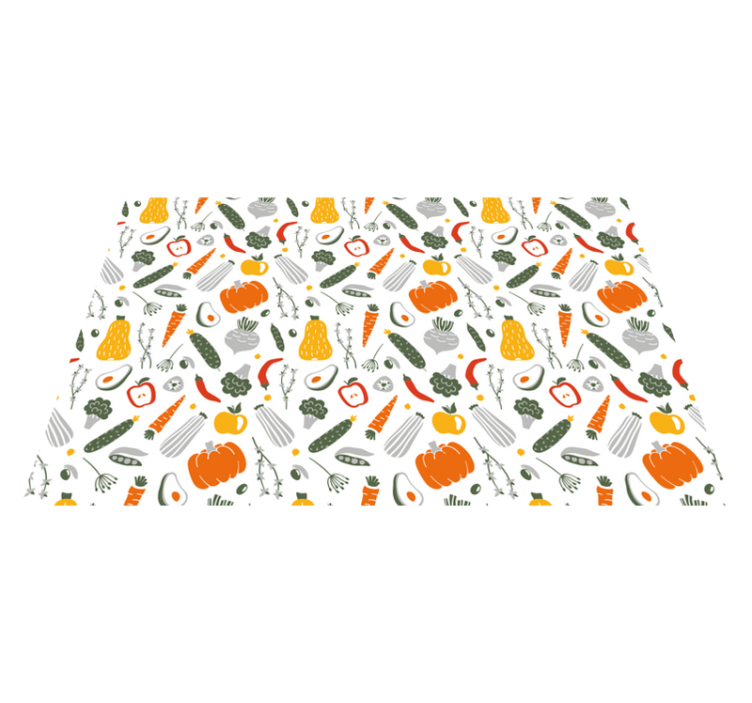 Fruit and vegetable dining room rug - TenStickers