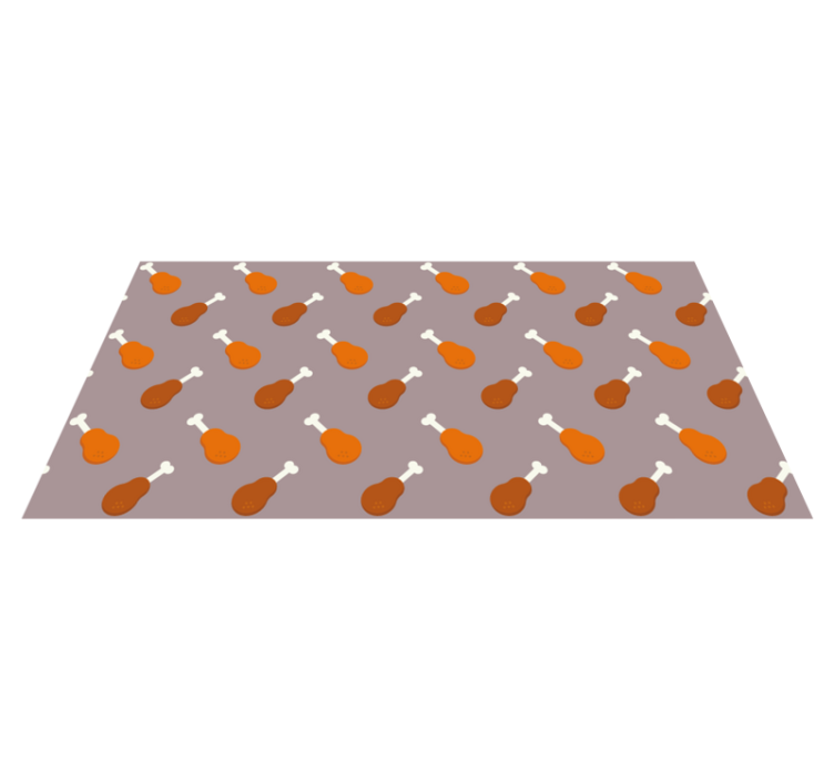Chicken Drumsticks Pattern kids rug - TenStickers